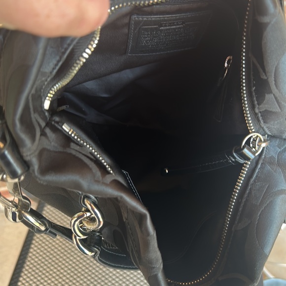 COACH Signature C Medium Black Hobo Satchel/Shoulder Bag đź’Ľ - Picture 14 of 16
